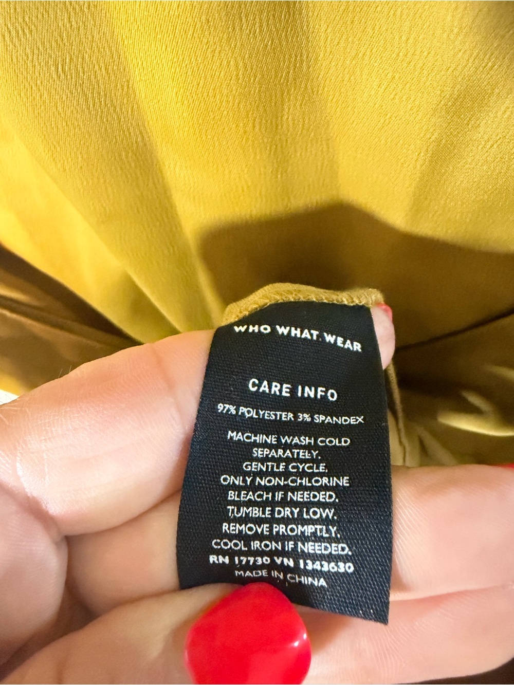 Who What Wear Olive Midi Dress with Puff Sleeves and Waist Tie - Picture 5 of 5